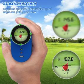 img 2 attached to ⛳️ Profey Golf Rangefinder Slope - USB Rechargeable Laser Range Finder, 6X 1500 Yards Golf Rangefinder with Flag Lock, Pulse Vibration, Continuous Scan - Gift Package Included