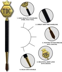 img 2 attached to The Distinguished Connoisseur Black and Gold Wax Carving Tool - 4.5 Inch - Stainless Steel Custom TDC Logo for Wax Sculpting + Custom Carrying Case