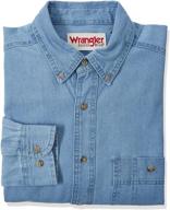 👖 wrangler rugged basic denim large: ideal choice for stylish durability logo