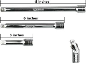 img 1 attached to 🔧 KAIFNT K501 3/8-дюймовый шарнирный ключ с длинной ручкой и набор ломиков, 6 штук для улучшения SEO.