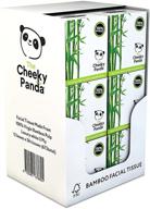 🐼 бамбуковые влажные салфетки для лица the cheeky panda: набор оптом из 12 упаковок, кубическая коробка, 3 слоя, гипоаллергенные, без пластика, экологически чистые | очень мягкие и устойчивые | всего 672 салфетки. логотип