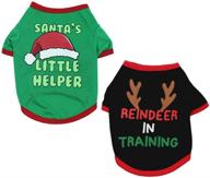 🎄 alroman christmas shirts for dogs - snowflake design, santa claus suit, puppy red clothing - winter apparel for pets - coats for cold weather - xmas costumes for dogs and cats - pack of 2 (size xl, 11~14lbs, no. 4) логотип