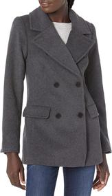 img 4 attached to Lark Ro Breasted Peacoat Charcoal Women's Clothing in Coats, Jackets & Vests