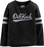 💫 sparkle in style with kosh girls varsity black glitter girls' tops, tees & blouses logo