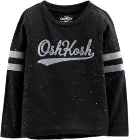 img 1 attached to 💫 Sparkle in Style with Kosh Girls Varsity Black Glitter Girls' Tops, Tees & Blouses