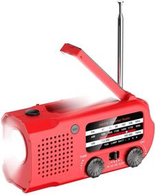 img 2 attached to 🌦️ Ultimate Emergency Weather Radio: Solar Hand Crank AM FM NOAA Portable with 3W Flashlight, Reading Lamp, and Upgraded 5000mAh Power Bank (RED)