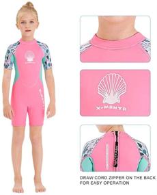 img 2 attached to 👶 Wetsuit Kids Shorty Neoprene Thermal Diving Swimsuit 2.5MM: Best UV Protection One Piece Children Rash Guard & Sunsuit for Surfing