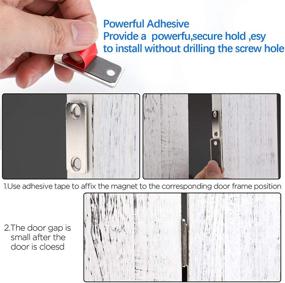 img 2 attached to 🚪 4 Pack AIEX Ultra Thin Cabinet Door Magnets with Stainless Steel Screws and Self-Adhesive Drawer Magnet Catch for Kitchen Cabinet Closure, Sliding Door Closure, Cupboard, Closet