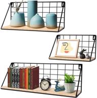 📚 organize in style with innogear floating shelves: set of 3 wall mounted rustic wood storage shelves for bedroom, bathroom, living room, office, kitchen logo