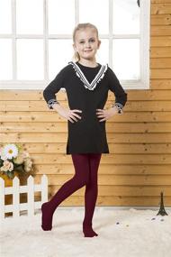 img 2 attached to 🧦 Shop the Best Selection of Tights Children Leggings and Uniforms for Girls' Clothing - Socks & Tights Galore!