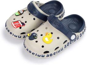 img 2 attached to Sawimlgy US Toddler Kids Garden Clogs: Cute Cartoon Slipper Sandals for Comfortable Water Play