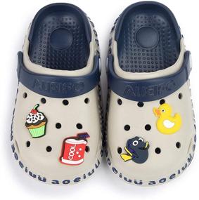 img 4 attached to Sawimlgy US Toddler Kids Garden Clogs: Cute Cartoon Slipper Sandals for Comfortable Water Play
