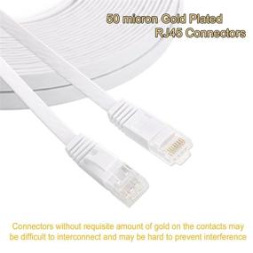 img 3 attached to 🔌 Белый Ethernet-кабель с разъемами Cat для улучшенного SEO.