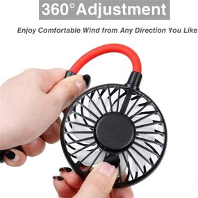 img 2 attached to Hands Free Portable Fan Rechargeable
