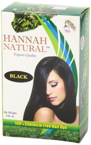 img 1 attached to 🌿 Hannah Natural 100% Chemical Free Hair Dye, Black, 100g - Pure, Non-toxic Coloring Formula