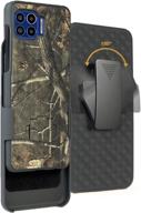 🌲 nakedcellphone outdoor camouflage case with clip for moto one 5g — real woods tree leaf camo cover + kickstand + belt holster for motorola moto one 5g uw (xt2075) logo