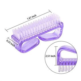 img 2 attached to 🧼 4 Pack of Handle Grip Nail Brush Fingernail and Toenail Scrub Cleaning Brushes - Premium Pedicure & Manicure Tool for Nails and Toes