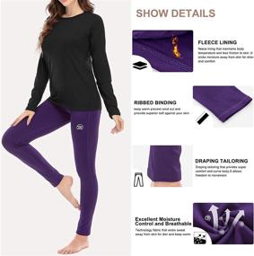 img 1 attached to ❄️ Stay Cozy and Stylish this Winter with MEETWEE Thermal Underwear for Women - Top & Bottom Set with Fleece Lining, Perfect for Cold Weather Skiing!