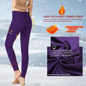 img 3 attached to ❄️ Stay Cozy and Stylish this Winter with MEETWEE Thermal Underwear for Women - Top & Bottom Set with Fleece Lining, Perfect for Cold Weather Skiing!