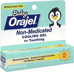 img 2 attached to 👶 Orajel Non-Medicated Cooling Teething Gel: Soothe Your Baby's Gums with the Daytime Formula