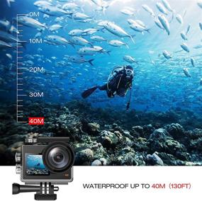 img 1 attached to 📸 Upgrade 2021 - 4K Action Camera, 30FPS 20MP Ultra HD, WiFi, 170° Wide Angle, EIS, 131FT Waterproof, Underwater Camera with Remote Control, Sony Sensor, Mounting Accessories Kit for Snorkeling & Vlogging