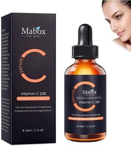 img 4 attached to Mabox Vitamin C Serum with Hyaluronic Acid and Vitamin E - Organic Anti-Wrinkle Face Serum for Youthful Skin - 30ml