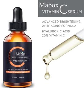 img 1 attached to Mabox Vitamin C Serum with Hyaluronic Acid and Vitamin E - Organic Anti-Wrinkle Face Serum for Youthful Skin - 30ml