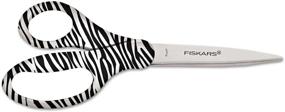 img 1 attached to 🔪 Fiskars 1535821002 8" Designer Zebra Scissors | Recycled Handles | FSK1535821002