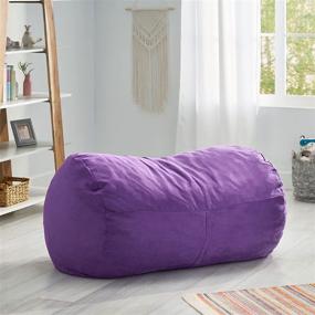 img 3 attached to 🪑 Plush and Stylish: Christopher Knight Home CKH 4' Purple Suede Bean Bag