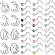 54pcs rings women stainless shaped logo