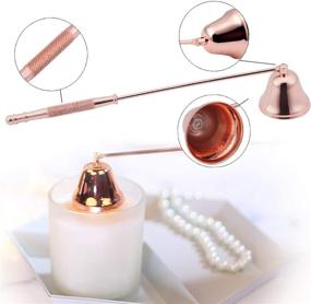 img 1 attached to 🕯️ Rose Gold Candle Wick Trimmer, Snuffer, and Dipper Set - Stainless Steel Candle Accessories for FunMove 3 Pieces Candle Wick Cutter Scissor - Complete Candle Tools Kit