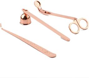 img 3 attached to 🕯️ Rose Gold Candle Wick Trimmer, Snuffer, and Dipper Set - Stainless Steel Candle Accessories for FunMove 3 Pieces Candle Wick Cutter Scissor - Complete Candle Tools Kit