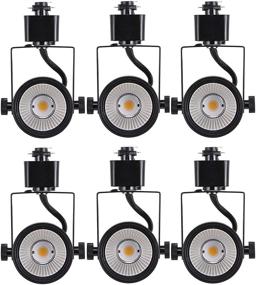 img 4 attached to Cloudy Bay 8W Dimmable LED Track Light Head, 4000K Cool White CRI90+ True Color Rendering, Adjustable 🌩️ Tilt Angle Track Lighting Fixture, 40° Angle for Accent Retail, Black Finish, Halo Type - Pack of 6