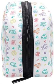 img 1 attached to 👜 Travel-friendly Animal Crossing Cosmetic Bag: Portable and Stylish Pouch with Zipper for Makeup, Pencils & Wallet - Animal Crossing Pattern 005