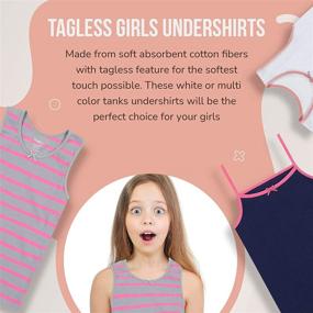 img 3 attached to Buyless Fashion Girls Undershirts Cotton Girls' Clothing and Tops, Tees & Blouses