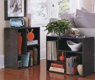 📚 maximize space with the versatile multi-compartment end table bookcase logo