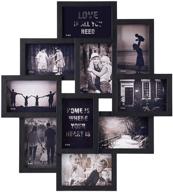 🖼️ makitesy 10-opening black collage picture frames display, 4x6 pictures, multiple frames for wall gallery home decor логотип