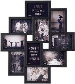 img 4 attached to 🖼️ MAKITESY 10-Opening Black Collage Picture Frames Display, 4x6 Pictures, Multiple Frames for Wall Gallery Home Decor