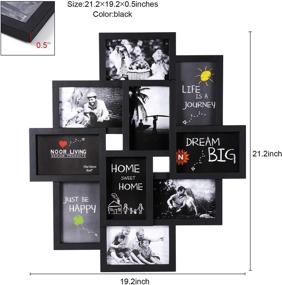 img 1 attached to 🖼️ MAKITESY 10-Opening Black Collage Picture Frames Display, 4x6 Pictures, Multiple Frames for Wall Gallery Home Decor