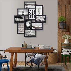 img 2 attached to 🖼️ MAKITESY 10-Opening Black Collage Picture Frames Display, 4x6 Pictures, Multiple Frames for Wall Gallery Home Decor