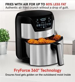 img 3 attached to Gourmia GAFW598 2-in-1 - 5-Quart Digital Air Fryer with Waffle Maker