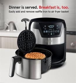 img 2 attached to Gourmia GAFW598 2-in-1 - 5-Quart Digital Air Fryer with Waffle Maker