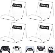 🎮 oaprire game controller wall mount holder stand (4 pack) for xbox one ps4 ps5 steam switch pc, universal gamepad controller accessories with 4 cable clips - build your ultimate game fortresses - transparent logo