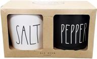 🧂 rae dunn magenta 2-piece ceramic salt & pepper cellar set - salt/pepper ll logo