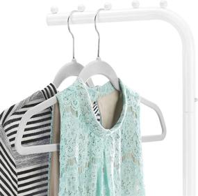 img 1 attached to 👕 Whitmor Magnetic White Laundry Valet Hanging Rod: Organize and Air Dry Your Clothes Effortlessly