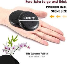 img 2 attached to 🔥 Maxdee Essential Hot Stones for Massage - 6 Medium Hot Stones Massage Kit, Hot Rocks for Professional or Home Spa, including Foot Heater, Relaxing and Healing, Pain Relief, 2.4" - SEO-optimized Massage Stones