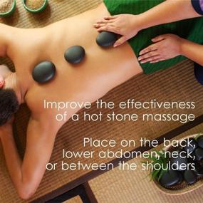 img 1 attached to 🔥 Maxdee Essential Hot Stones for Massage - 6 Medium Hot Stones Massage Kit, Hot Rocks for Professional or Home Spa, including Foot Heater, Relaxing and Healing, Pain Relief, 2.4" - SEO-optimized Massage Stones