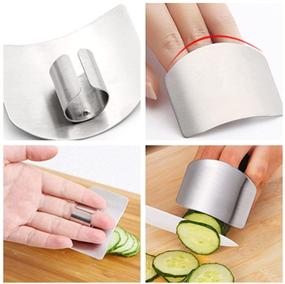 img 3 attached to 🧅 Efficient Onion Holder with Slicer: Full Grip Handle, Odor Eliminator, Stainless Steel Cutter Kitchen Gadget