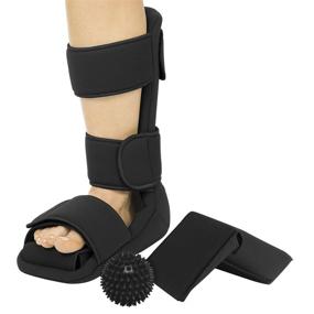 img 4 attached to 🌱 Plantar Fasciitis Night Splint with Spike Ball - Soft Leg Brace Support, Orthopedic Sleeping Immobilizer Stretch Boot | Size: M - Men's: 5.5 - 8, Women's: 7 - 9.5