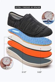 img 3 attached to Revitalize and Comfort Your Feet with DENACARE Adjustable Lightweight Fasciitis Arthritis Men's Shoes